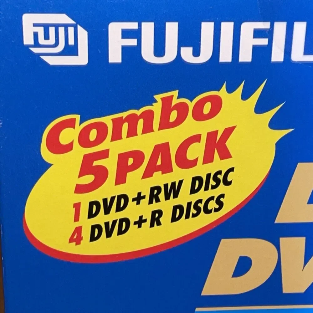 Fujifilm Combo 5 Pack DVD+RW and DVD+R Discs For Data & Video 4.7 GB Rewritable